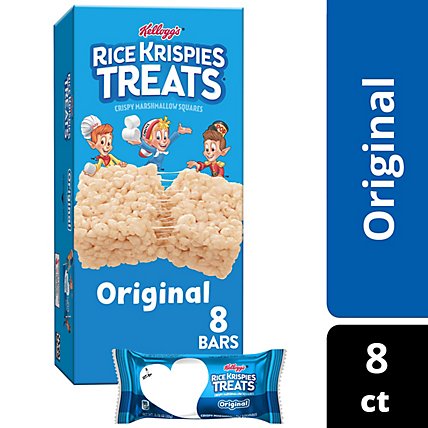 Rice Krispies Kids Snacks Treats Marshmallow Bars 8 Count - 6.2 Oz - Image 1
