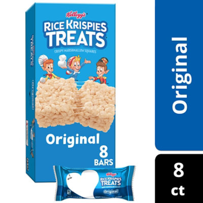 Rice Krispies Treats Crispy Marshmallow Squares Original Kids Snacks 8 Count - 6.2 Oz - Image 1
