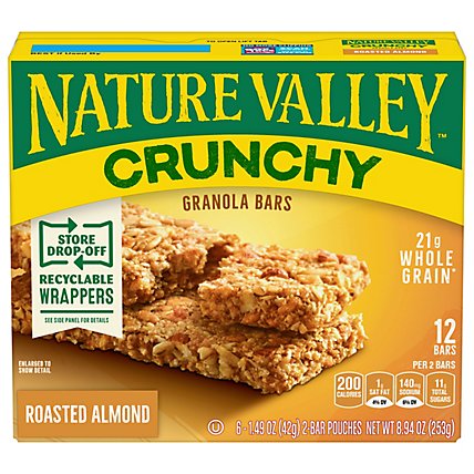 Nature Valley Granola Bars Crunchy Roasted Almond - 6-1.49 Oz - Image 3