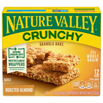 Nature Valley Granola Bars Crunchy Roasted Almond - 6-1.49 Oz - Safeway