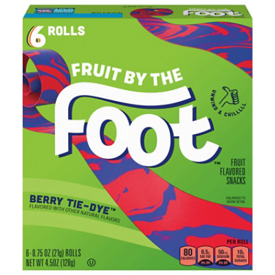 Betty Crocker Fruit By The Foot Fruit Flavored Snacks Berry Tie Dye - 6-0.75 Oz - Image 3