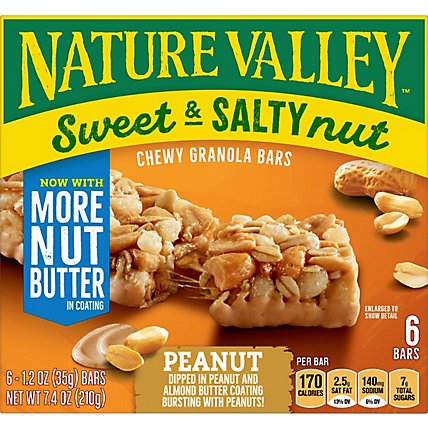 Nature Valley Granola Bars Sweet & Salty Nut Peanut - 6-1.2 Oz - Image 2