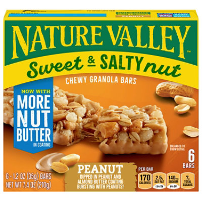 Nature Valley Granola Bars Sweet & Salty Nut Peanut - 6-1.2 Oz