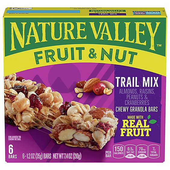 Nature Valley Granola Bars Chewy Trail Mix Fruit & Nut - 6-1.2 Oz