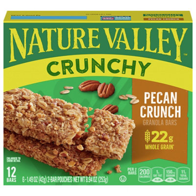 Nature Valley Crunchy Pecan Crunch Granola Bars 6 Count - 8.9 Oz - Image 1