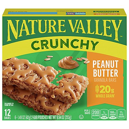 Nature Valley Granola Bars Crunchy Peanut Butter - 6-1.49 Oz - Image 2