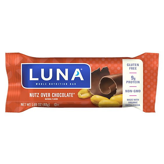 LUNA Whole Nutz Over Chocolate Nutrition Bar - 1.69 Oz
