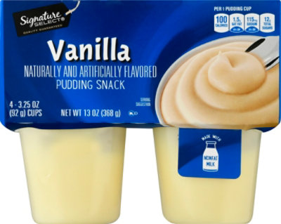 Signature SELECT Pudding Snack Vanilla - 4-3.25 Oz - Image 2