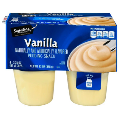 Signature SELECT Pudding Snack Vanilla - 4-3.25 Oz