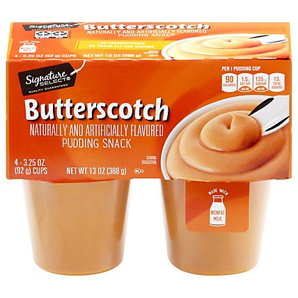 Signature SELECT Pudding Snack Butterscotch - 4-3.25 Oz - Image 3
