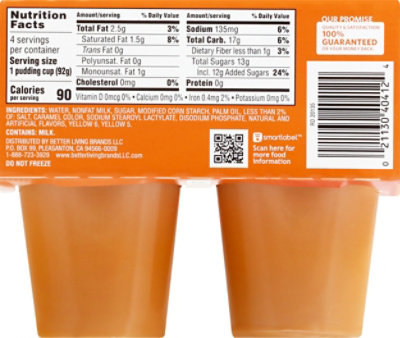 Signature SELECT Butterscotch Pudding Snack - 4-3.25 Oz - Image 7