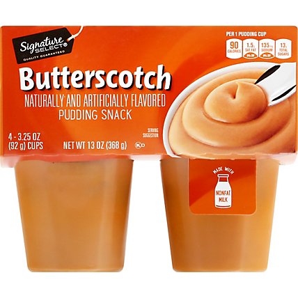 Signature SELECT Pudding Snack Butterscotch - 4-3.25 Oz - Image 1