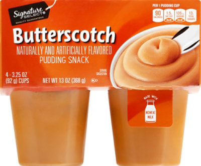 Signature SELECT Butterscotch Pudding Snack - 4-3.25 Oz - Image 2