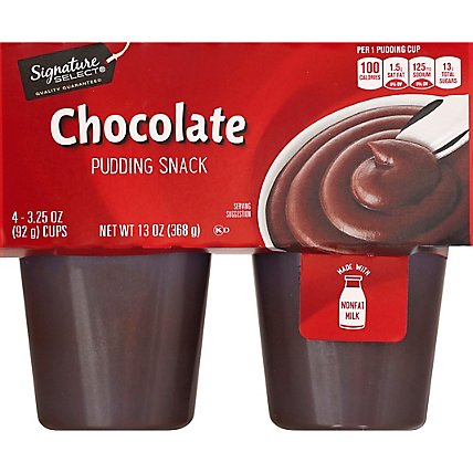 Signature SELECT Pudding Snack Chocolate - 4-3.25 Oz - Image 2