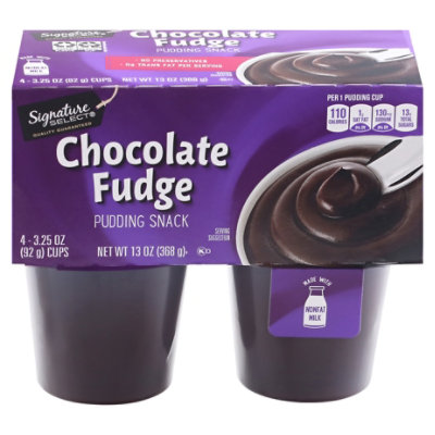 Signature SELECT Pudding Snack Chocolate Fudge - 4-3.25 Oz - jewelosco