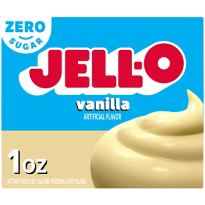 Jell-O Vanilla Artificially Flavored Zero Sugar Instant Reduced Calorie Pudding & Pie Filling Mix - 1 Oz. - Image 1