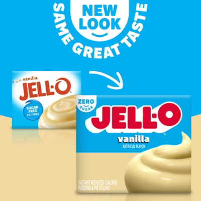 Jell-O Vanilla Artificially Flavored Zero Sugar Instant Reduced Calorie Pudding & Pie Filling Mix - 1 Oz. - Image 3