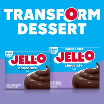 Jell-O Chocolate Flavor Zero Sugar Instant Reduced Calorie Pudding & Pie Filling Mix - 1.4 Oz - Image 8