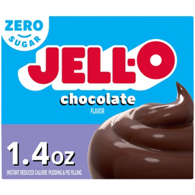 Jell-O Chocolate Flavor Zero Sugar Instant Reduced Calorie Pudding & Pie Filling Mix - 1.4 Oz - Image 1