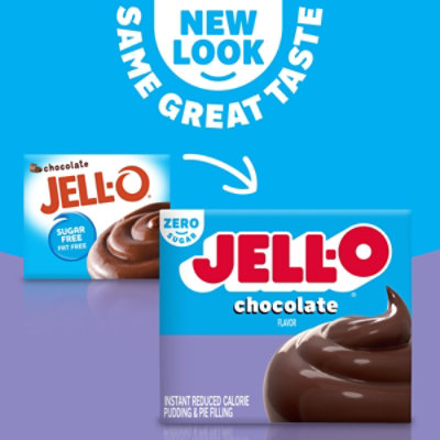 Jell-O Chocolate Sugar Free & Fat Free Instant Pudding & Pie Filling Mix Box - 1.4 Oz - Image 2