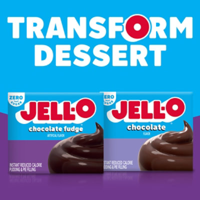 Jell-O Chocolate Fudge Sugar Free & Fat Free Instant Pudding & Pie Filling Mix Box - 1.4 Oz - Image 8