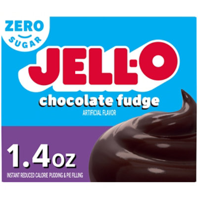 Jell-O Chocolate Fudge Artificially Flavored Zero Sugar Instant Reduced Calorie Pudding & Pie Filling Mix - 1.4 Oz - Image 1