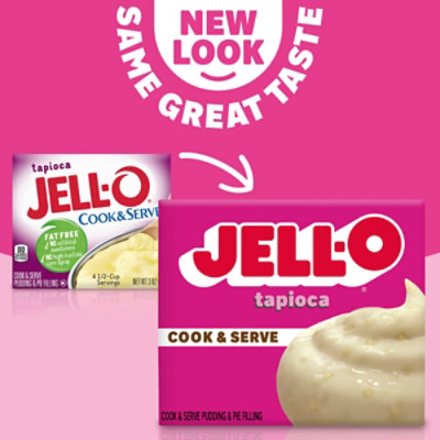 Jell-O Cook & Serve Tapioca Fat Free Pudding & Pie Filling Mix Box - 3 Oz - Image 2