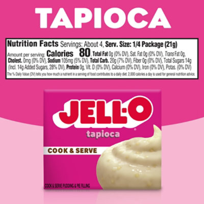 Jell-O Cook & Serve Tapioca Fat Free Pudding & Pie Filling Mix Box - 3 Oz - Image 6