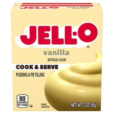 Jell-O Cook & Serve Vanilla Artificially Flavored Pudding & Pie Filling Mix - 3 Oz - Image 4