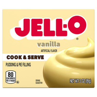 Jell-O Cook & Serve Vanilla Pudding & Pie Filling Mix Box - 3 Oz - Image 9