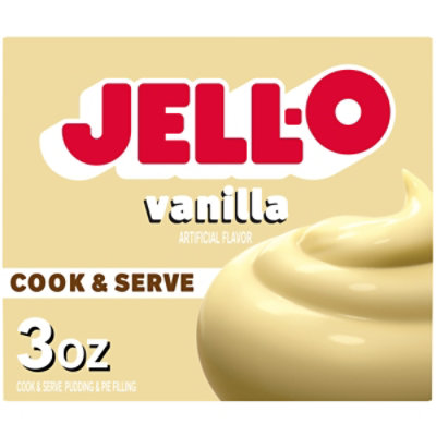 Jell-O Cook & Serve Vanilla Pudding & Pie Filling Mix Box - 3 Oz - Image 2