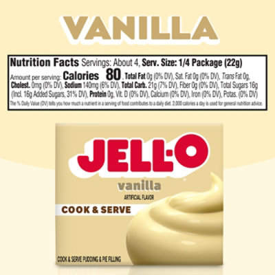 Jell-O Cook & Serve Vanilla Artificially Flavored Pudding & Pie Filling Mix - 3 Oz - Image 4