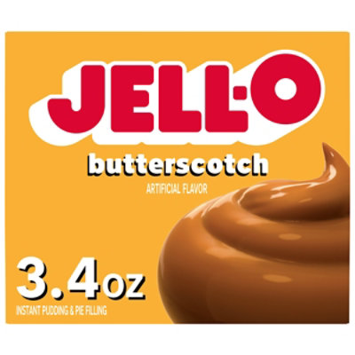 Jell-O Butterscotch Artificially Flavored Instant Pudding & Pie Filling Mix - 3.4 Oz