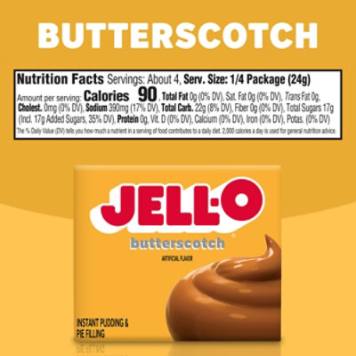 Jell-O Butterscotch Instant Pudding & Pie Filling Mix Box - 3.4 Oz - Image 7