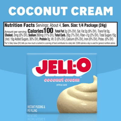 Jell-O Coconut Cream Instant Pudding & Pie Filling Mix Box - 3.4 Oz - Image 8