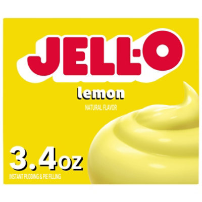 Jell-O Lemon Naturally Flavored Instant Pudding & Pie Filling Mix - 3.4 Oz