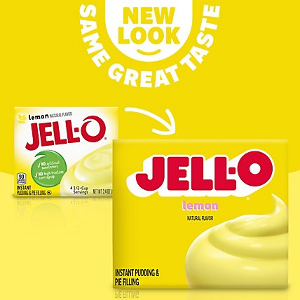 Jell-O Lemon Instant Pudding & Pie Filling Mix Box - 3.4 Oz - Image 2