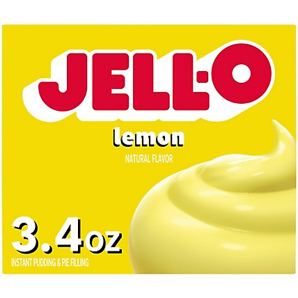 Jell-O Lemon Instant Pudding & Pie Filling Mix Box - 3.4 Oz - Image 1