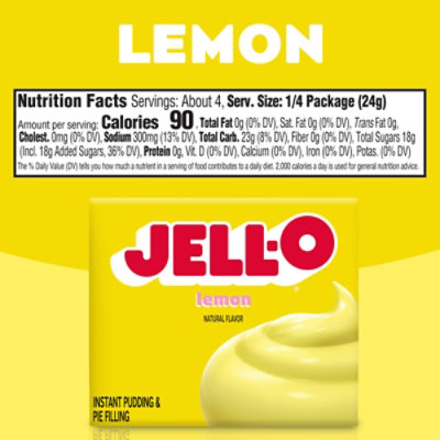 Jell-O Lemon Instant Pudding & Pie Filling Mix Box - 3.4 Oz - Image 8