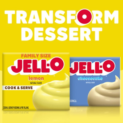 Jell-O Cook & Serve Lemon Naturally Flavored Pudding & Pie Filling Mix Family Size - 4.3 Oz - Image 8