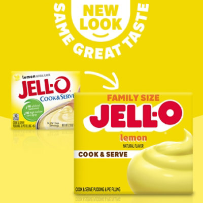 Jell-O Cook & Serve Lemon Pudding & Pie Filling Mix Box - 4.3 Oz - Image 3