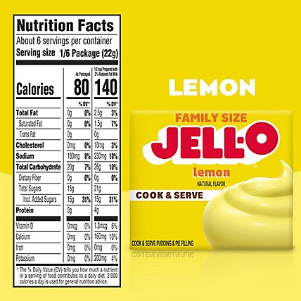 JELL-O Pudding & Pie Filling Cook & Serve Lemon - 4.3 Oz - Image 5