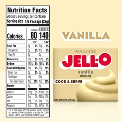 Jell-O Cook & Serve Vanilla Pudding & Pie Filling Mix Box - 4.6 Oz - Image 8