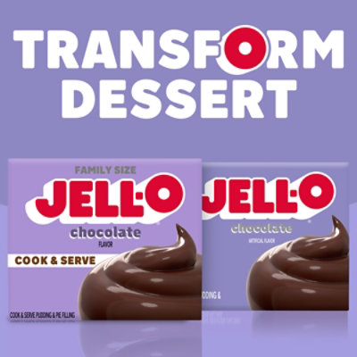 Jell-O Cook & Serve Chocolate Flavor Pudding & Pie Filling Mix Family Size - 5 Oz - Image 8