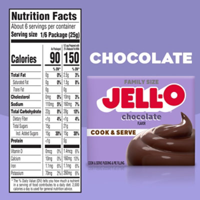 Jell-O Cook & Serve Chocolate Flavor Pudding & Pie Filling Mix Family Size - 5 Oz - Image 7