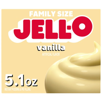 Jell-O Vanilla Artificially Flavored Instant Pudding & Pie Filling Mix Family Size - 5.1 Oz.
