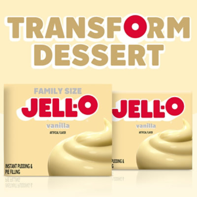 Jell-O Vanilla Artificially Flavored Instant Pudding & Pie Filling Mix Family Size - 5.1 Oz. - Image 8