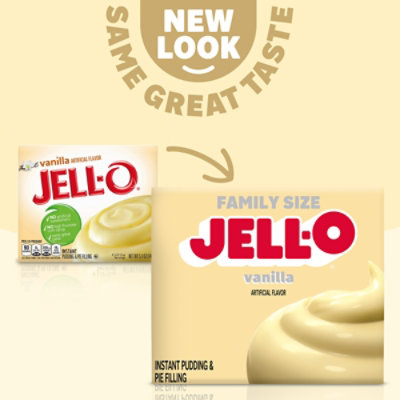 Jell-O Vanilla Artificially Flavored Instant Pudding & Pie Filling Mix Family Size - 5.1 Oz. - Image 3