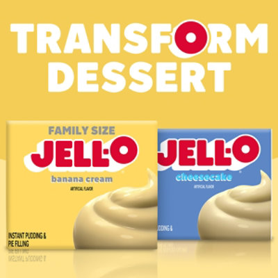 Jell-O Banana Cream Artificially Flavored Instant Pudding & Pie Filling Mix Family Size - 5.1 Oz. - Image 8