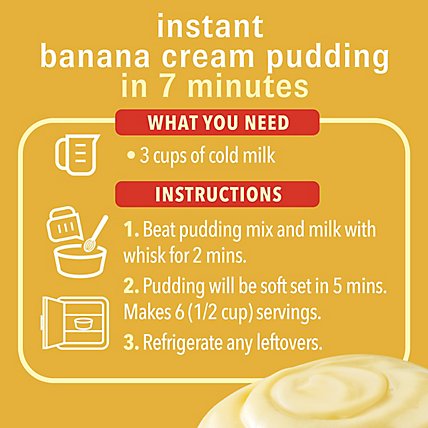JELL-O Pudding & Pie Filling Instant Banana Cream - 5.1 Oz - Image 4
